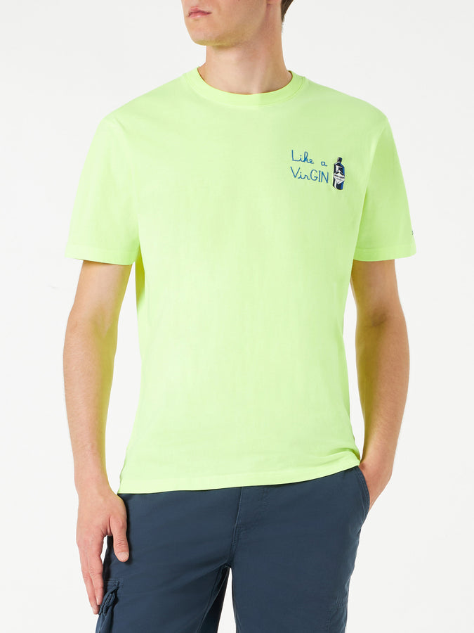Mc2 Saint Barth T-shirt Da Uomo In Cotone Con Ricamo Like A VirGIN