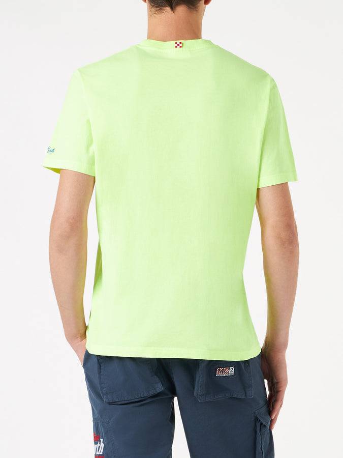 Mc2 Saint Barth T-shirt Da Uomo In Cotone Con Ricamo Like A VirGIN