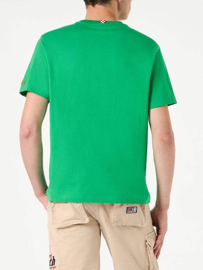 Mc2 Saint Barth T-shirt Da Uomo In Cotone Con Ricamo Sbagliato