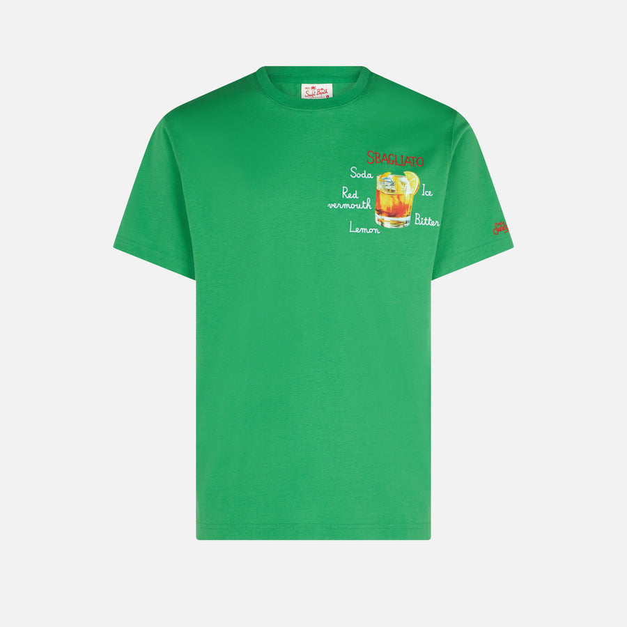 Mc2 Saint Barth T-shirt Da Uomo In Cotone Con Ricamo Sbagliato