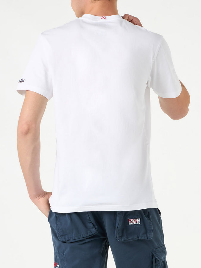 Mc2 Saint Barth T-shirt Da Uomo In Cotone Con Stampa Algida Portofino | ALGIDA® EDIZIONE SPECIALE