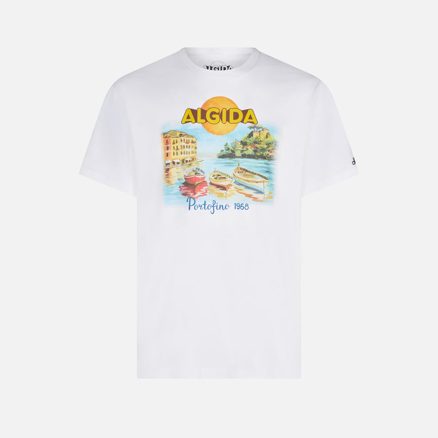 Mc2 Saint Barth T-shirt Da Uomo In Cotone Con Stampa Algida Portofino | ALGIDA® EDIZIONE SPECIALE