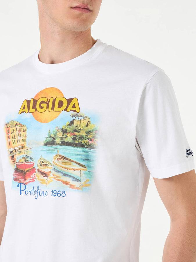 Mc2 Saint Barth T-shirt Da Uomo In Cotone Con Stampa Algida Portofino | ALGIDA® EDIZIONE SPECIALE