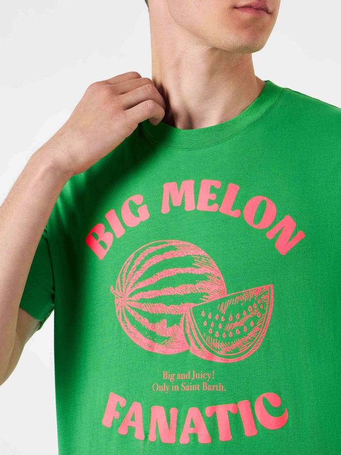Mc2 Saint Barth T-shirt Da Uomo In Cotone Con Stampa Anguria
