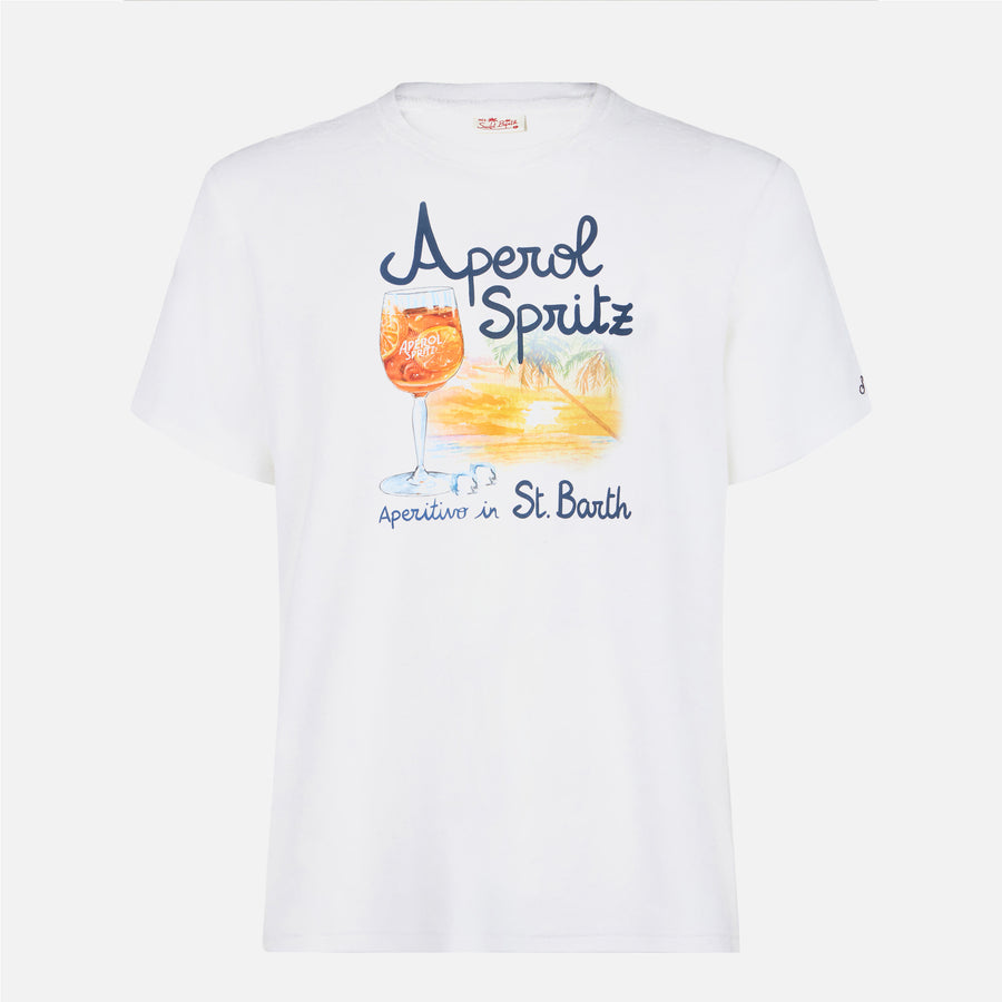 Mc2 Saint Barth T-shirt Da Uomo In Cotone Con Stampa Aperol Spritz Venezia | EDIZIONE SPECIALE APEROL