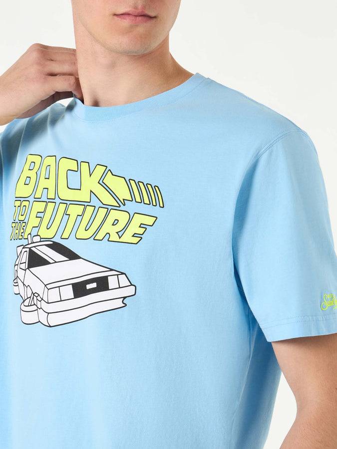 Mc2 Saint Barth T-shirt Da Uomo In Cotone Con Stampa Auto Back To The Future | RITORNO AL FUTURO EDIZIONE SPECIALE