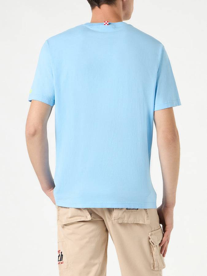 Mc2 Saint Barth T-shirt Da Uomo In Cotone Con Stampa Auto Back To The Future | RITORNO AL FUTURO EDIZIONE SPECIALE