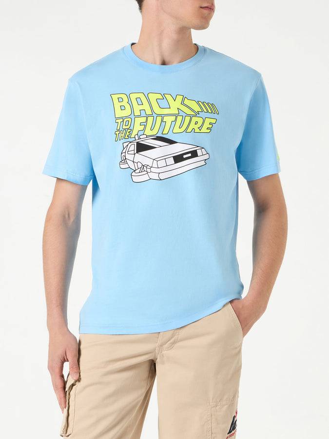 Mc2 Saint Barth T-shirt da uomo in cotone con stampa Auto Back to the Future | RITORNO AL FUTURO EDIZIONE SPECIALE