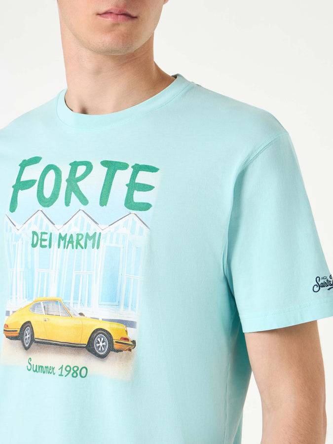 Mc2 Saint Barth T-shirt Da Uomo In Cotone Con Stampa Auto Forte Dei Marmi