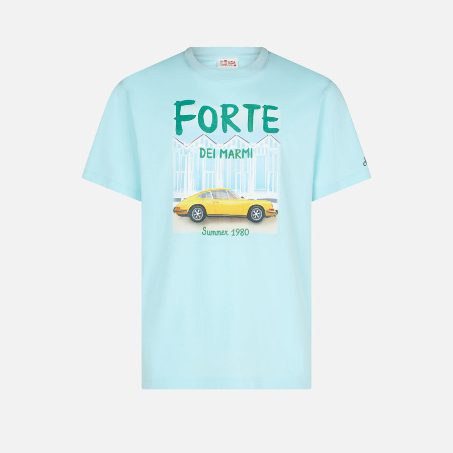 Mc2 Saint Barth T-shirt Da Uomo In Cotone Con Stampa Auto Forte Dei Marmi