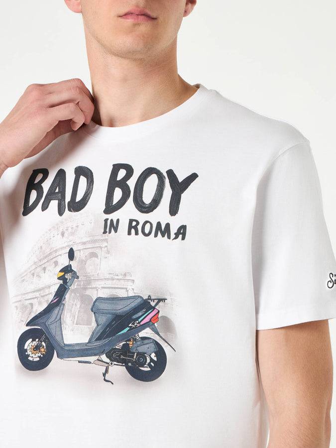 Mc2 Saint Barth T-shirt Da Uomo In Cotone Con Stampa Bad Boy In Roma