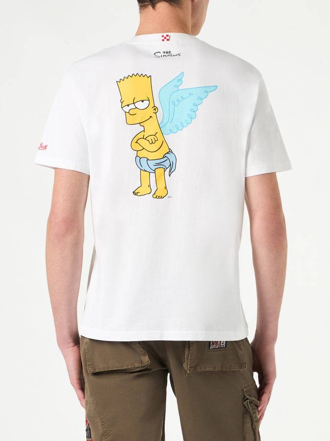 Mc2 Saint Barth T-shirt Da Uomo In Cotone Con Stampa Bart Angel | EDIZIONE SPECIALE DEI SIMPSON