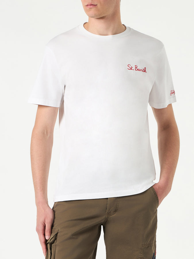 Mc2 Saint Barth T-shirt Da Uomo In Cotone Con Stampa Bart Angel | EDIZIONE SPECIALE DEI SIMPSON