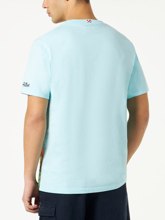 Mc2 Saint Barth T-shirt Da Uomo In Cotone Con Stampa Cartolina Saint Barth