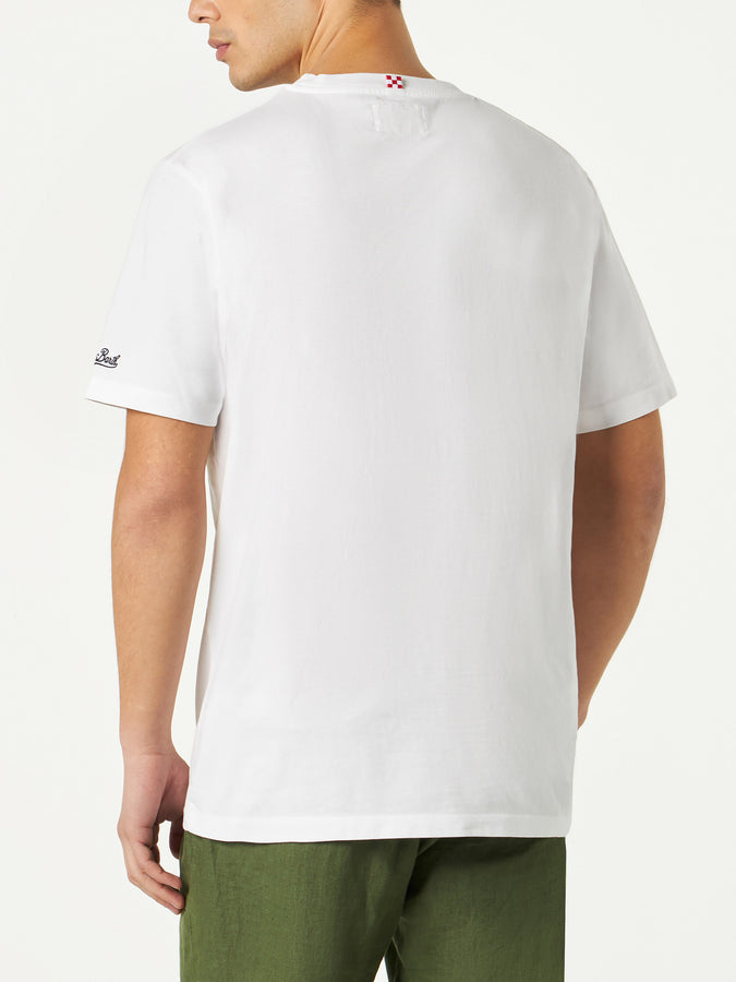 Mc2 Saint Barth T-shirt Da Uomo In Cotone Con Stampa Colorata