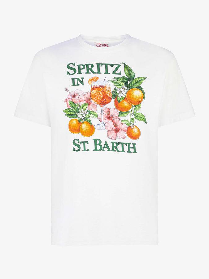 Mc2 Saint Barth T-shirt Da Uomo In Cotone Con Stampa Colorata