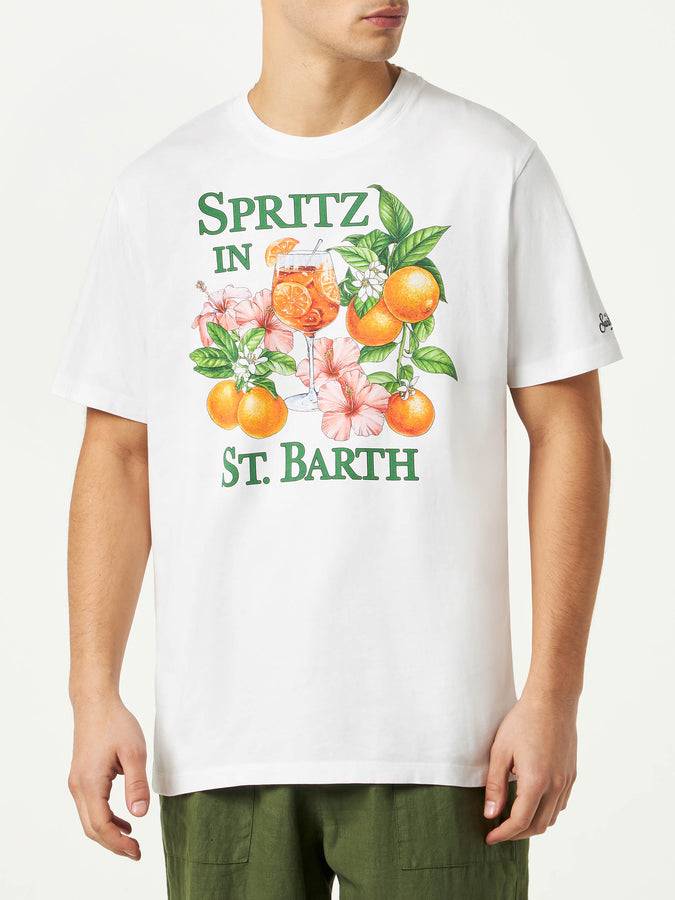 Mc2 Saint Barth T-shirt da uomo in cotone con stampa colorata