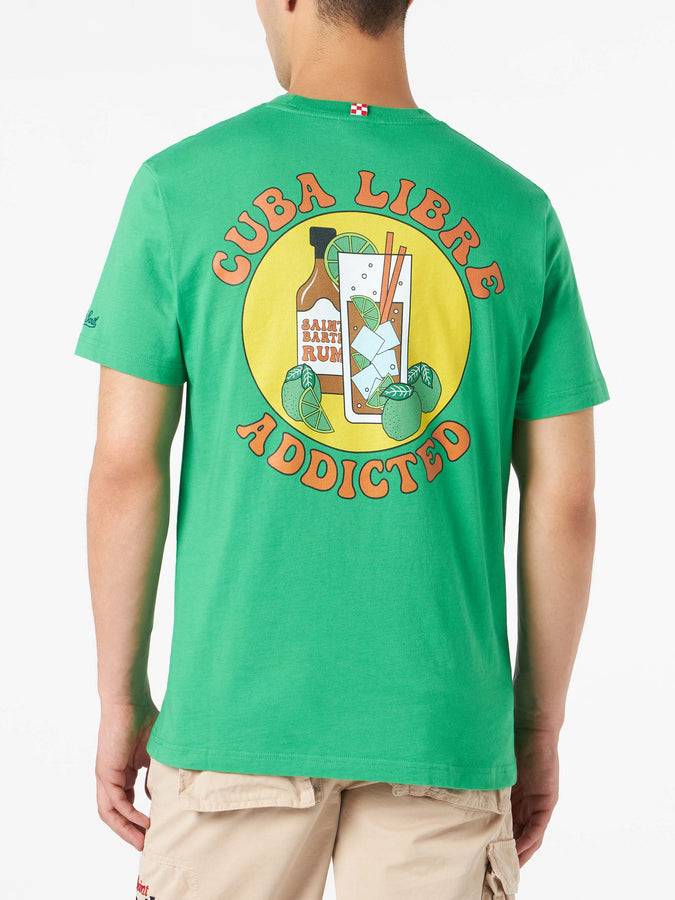 Mc2 Saint Barth T-shirt Da Uomo In Cotone Con Stampa Cuba Libre Addicted