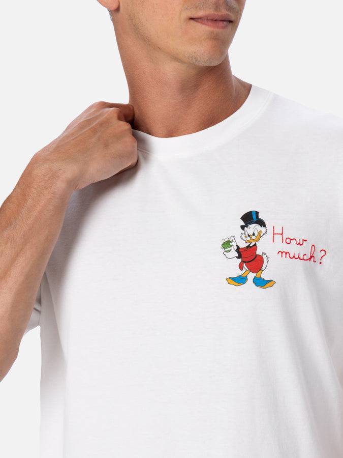 Mc2 Saint Barth T-shirt Da Uomo In Cotone Con Stampa E Ricamo Paperoni | ©EDIZIONE SPECIALE DISNEY