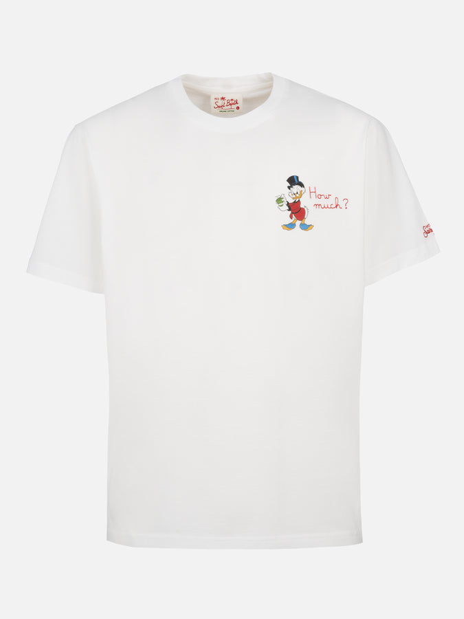 Mc2 Saint Barth T-shirt Da Uomo In Cotone Con Stampa E Ricamo Paperoni | ©EDIZIONE SPECIALE DISNEY