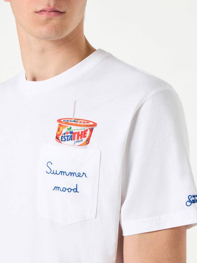 Mc2 Saint Barth T-shirt da uomo in cotone con stampa Estathé | ESTATHE'® EDIZIONE SPECIALE