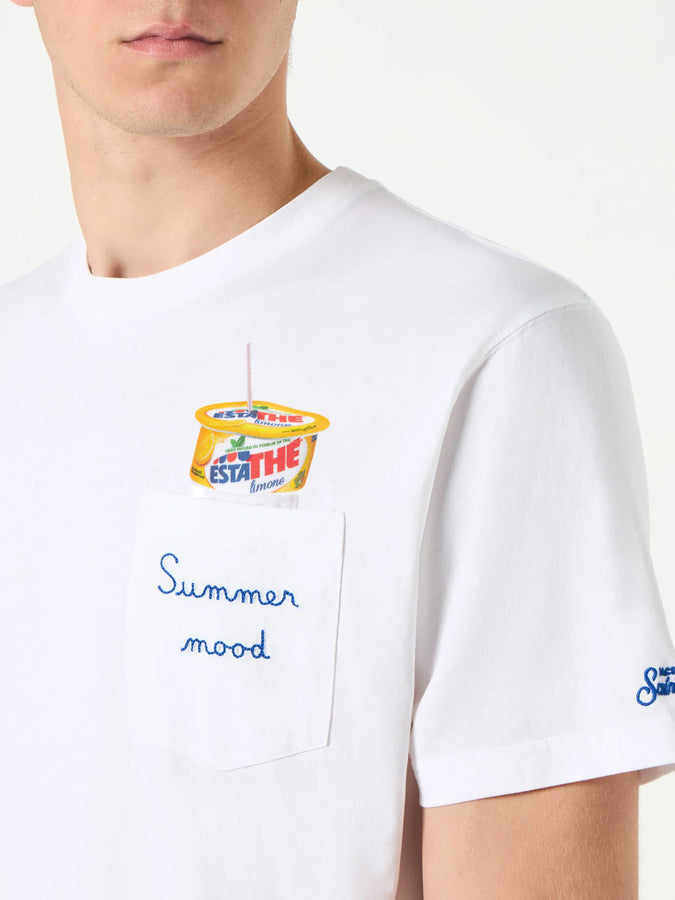 Mc2 Saint Barth T-shirt da uomo in cotone con stampa Estathé | ESTATHE'® EDIZIONE SPECIALE