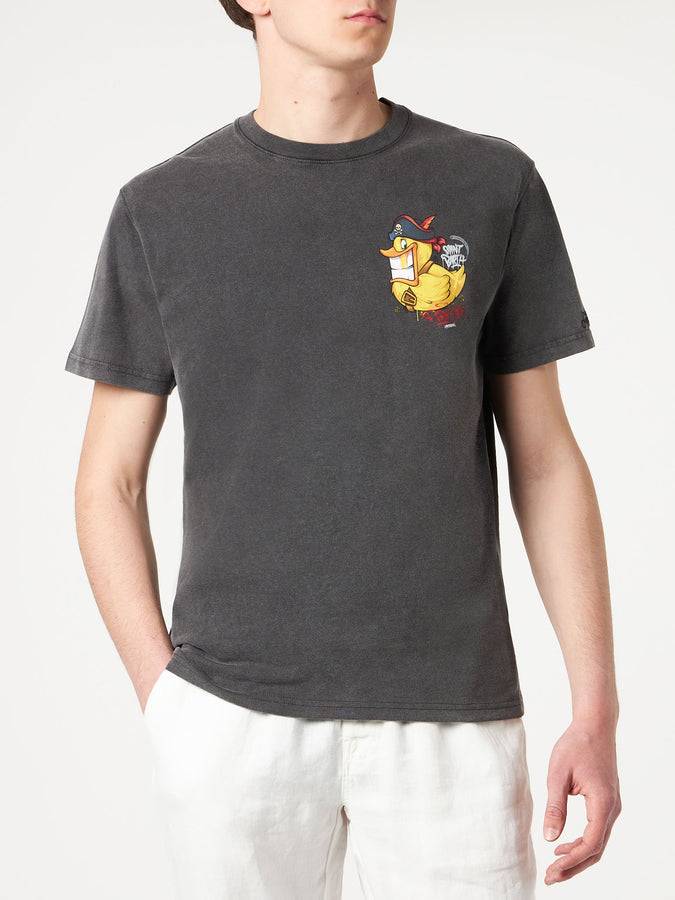 Mc2 Saint Barth T-shirt Da Uomo In Cotone Con Stampa Fronte E Retro Captain Duck| CRYPTO PUPPETS® EDIZIONE SPECIALE