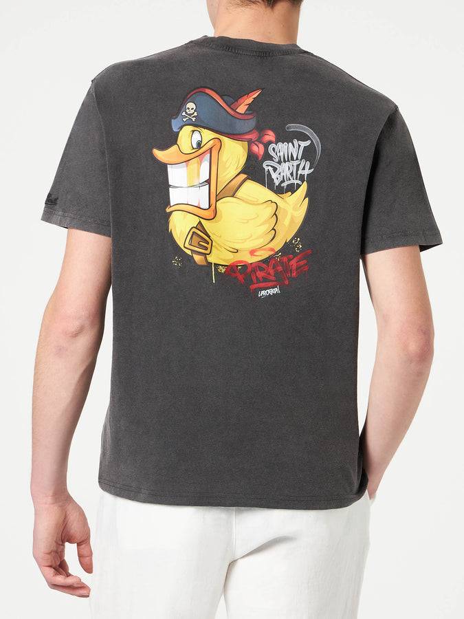 Mc2 Saint Barth T-shirt Da Uomo In Cotone Con Stampa Fronte E Retro Captain Duck| CRYPTO PUPPETS® EDIZIONE SPECIALE