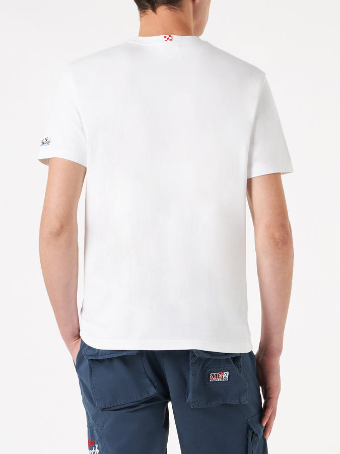 Mc2 Saint Barth T-shirt Da Uomo In Cotone Con Stampa Gente Di Mare | GIN MARE EDIZIONE SPECIALE