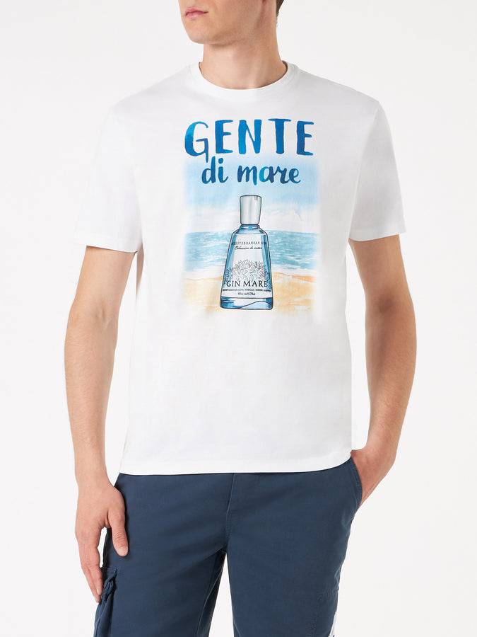 Mc2 Saint Barth T-shirt da uomo in cotone con stampa Gente di Mare | GIN MARE EDIZIONE SPECIALE
