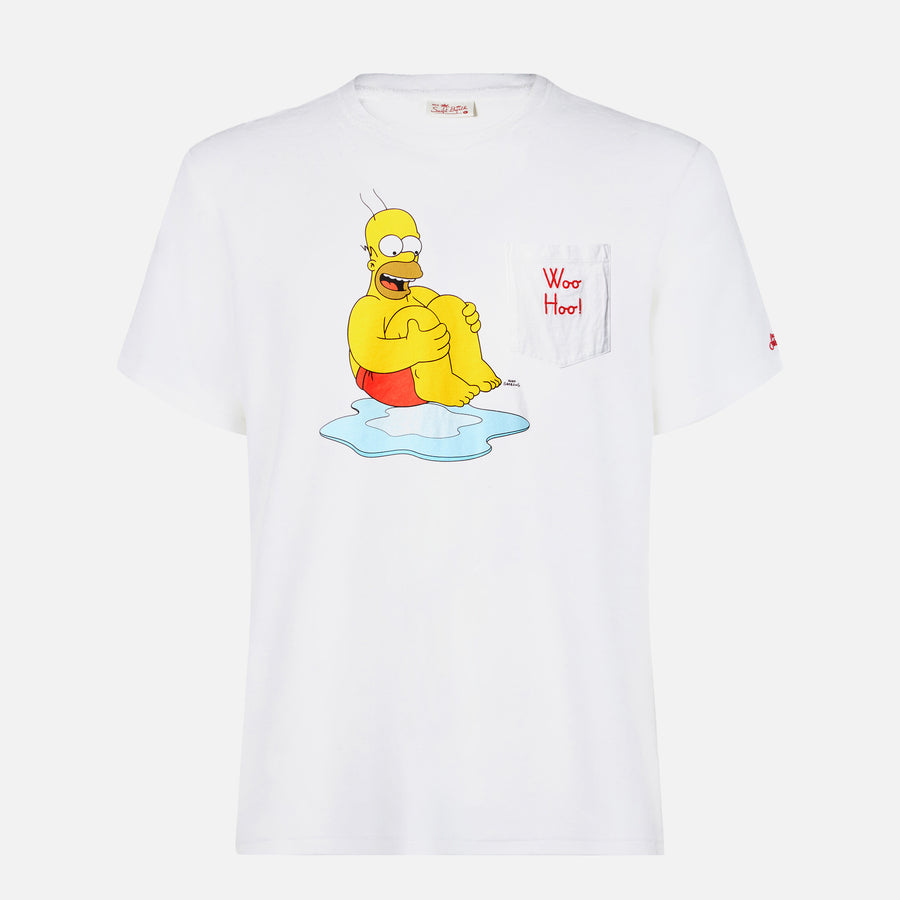 Mc2 Saint Barth T-shirt Da Uomo In Cotone Con Stampa Homer | EDIZIONE SPECIALE DEI SIMPSON