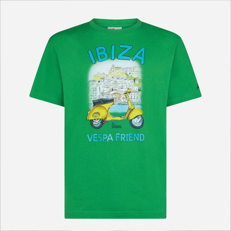 Mc2 Saint Barth T-shirt Da Uomo In Cotone Con Stampa Ibiza Vespa | EDIZIONE SPECIALE VESPA®