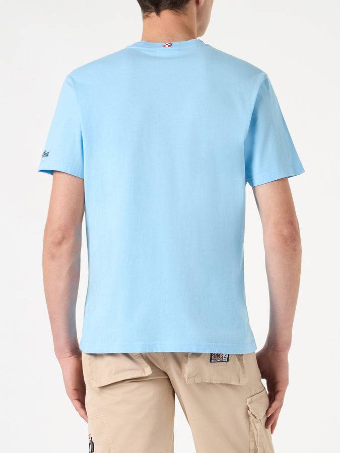 Mc2 Saint Barth T-shirt Da Uomo In Cotone Con Stampa It's Gin O'clock