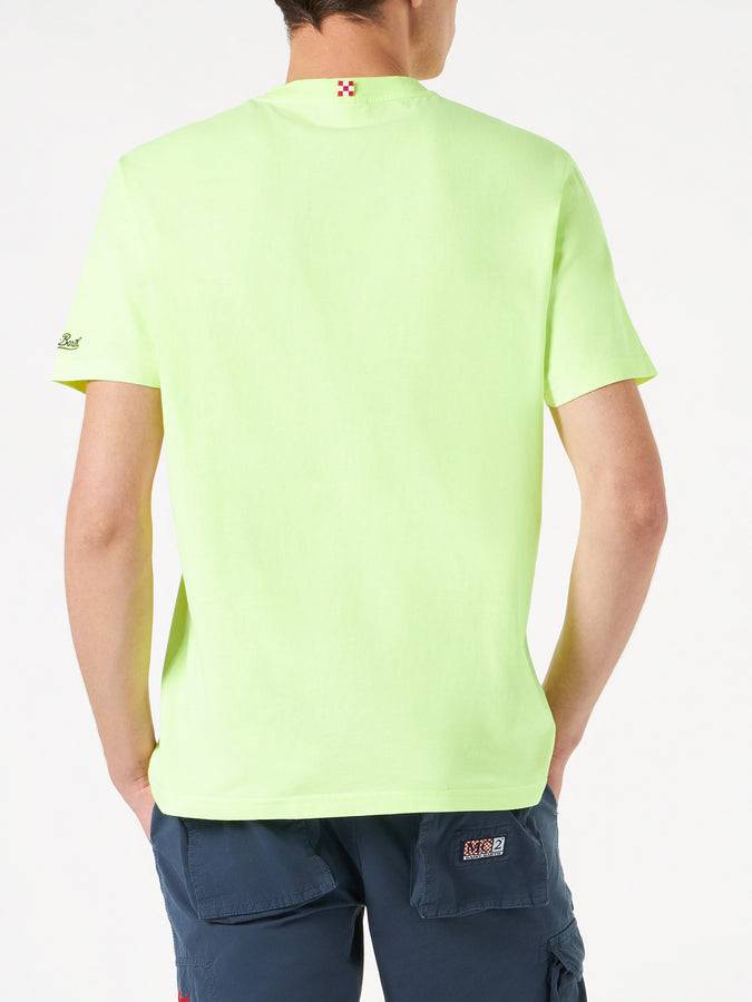 Mc2 Saint Barth T-shirt Da Uomo In Cotone Con Stampa Let The Fun Be-Gin