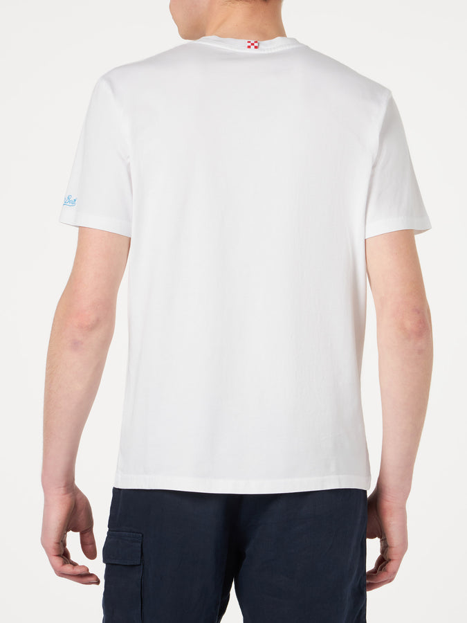 Mc2 Saint Barth T-shirt Da Uomo In Cotone Con Stampa Lodola Car | MARCO LODOLA ARTE EDIZIONE SPECIALE