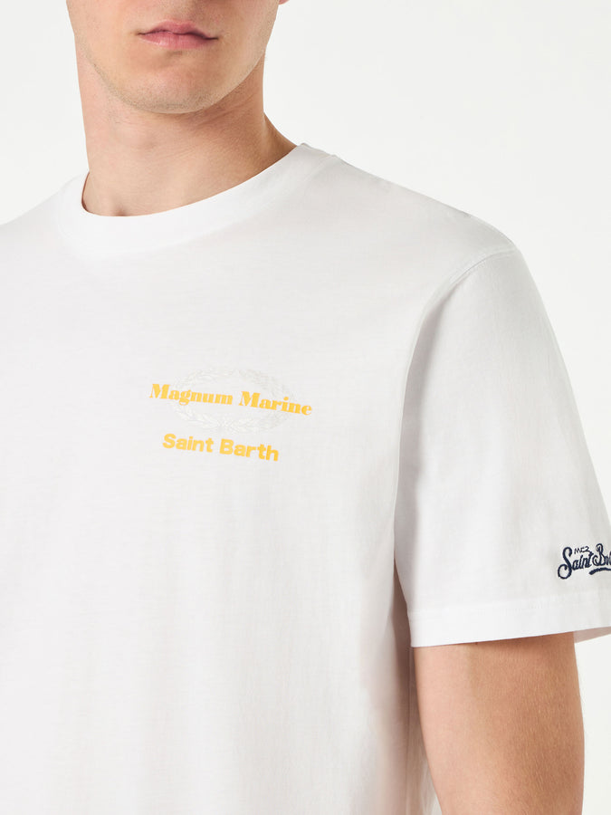 Mc2 Saint Barth T-shirt da uomo in cotone con stampa Magnum Marine Saint Barth