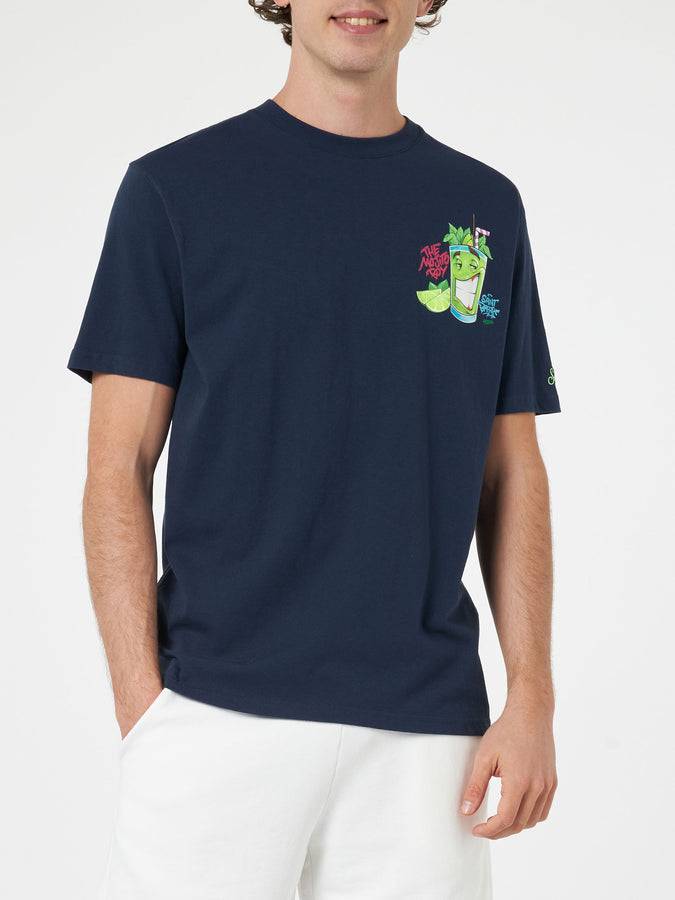 Mc2 Saint Barth T-shirt Da Uomo In Cotone Con Stampa Piazzata Cryptopuppets Mojito Davanti E Dietro | EDIZIONE SPECIALE CRYPTOPUPPETS