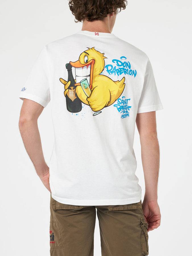 Mc2 Saint Barth T-shirt Da Uomo In Cotone Con Stampa Piazzata Fronte E Retro Cryptopuppets Ducky Bollicine | EDIZIONE SPECIALE CRYPTOPUPPETS