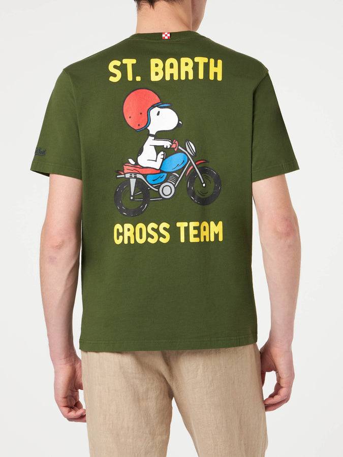 Mc2 Saint Barth T-shirt Da Uomo In Cotone Con Stampa Snoopy | Edizione Speciale Peanuts®