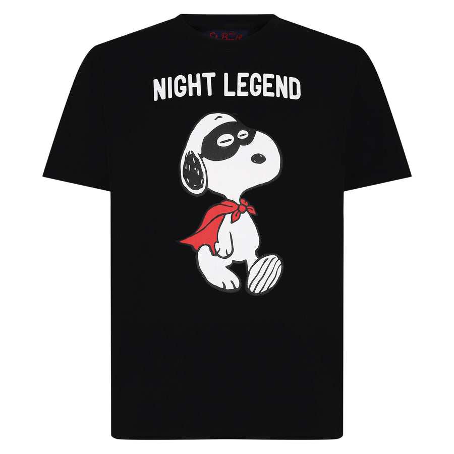 Mc2 Saint Barth T-shirt Da Uomo In Cotone Con Stampa Snoopy Night Legend | SNOOPY - EDIZIONE SPECIALE PEANUTS™