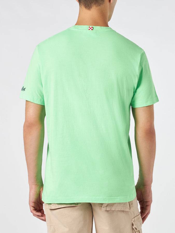 Mc2 Saint Barth T-shirt Da Uomo In Cotone Con Stampa Spritz