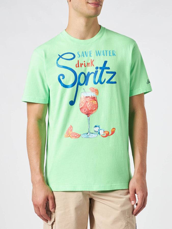 Mc2 Saint Barth T-shirt da uomo in cotone con stampa Spritz