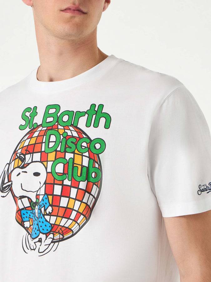 Mc2 Saint Barth T-shirt Da Uomo In Cotone Con Stampa St. Barth Disco Club E Snoopy | SNOOPY - EDIZIONE SPECIALE PEANUTS™