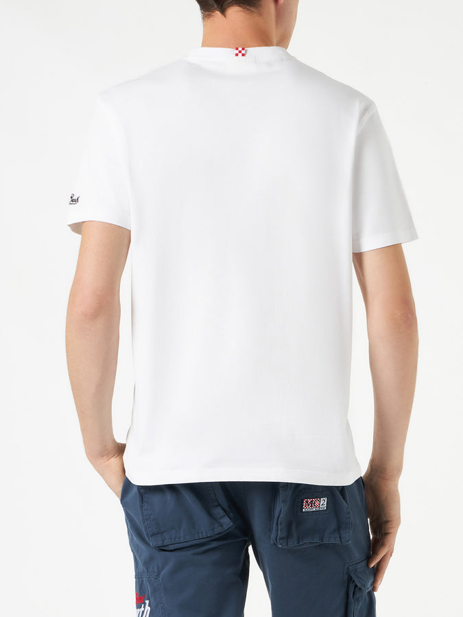Mc2 Saint Barth T-shirt Da Uomo In Cotone Con Stampa St.Barth Gin Tonic
