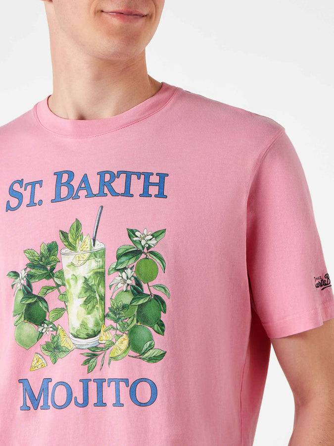 Mc2 Saint Barth T-shirt Da Uomo In Cotone Con Stampa St. Barth Mojito