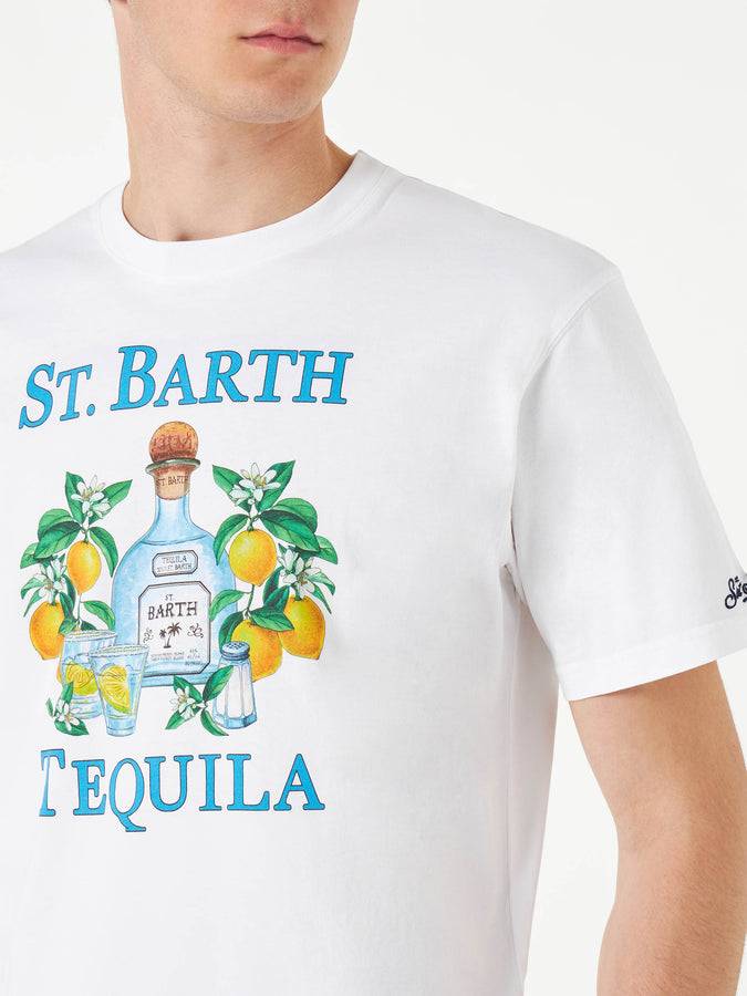 Mc2 Saint Barth T-shirt Da Uomo In Cotone Con Stampa St. Barth Tequila