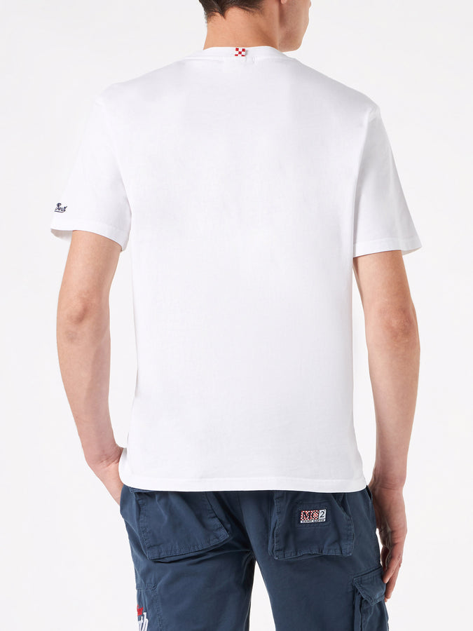 Mc2 Saint Barth T-shirt Da Uomo In Cotone Con Stampa St. Barth Tequila