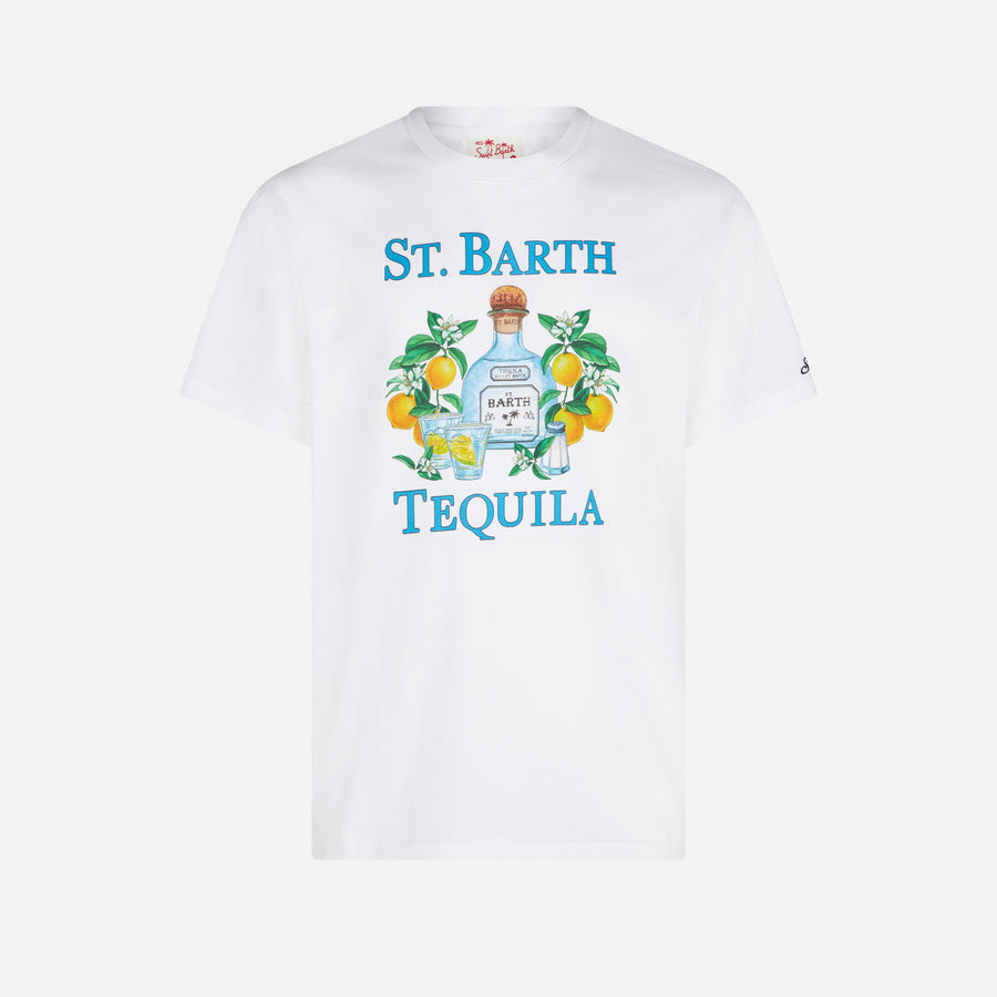 Mc2 Saint Barth T-shirt Da Uomo In Cotone Con Stampa St. Barth Tequila