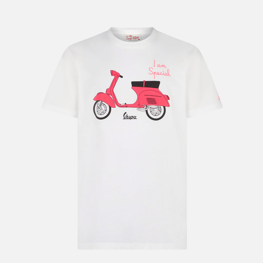 Mc2 Saint Barth T-shirt Da Uomo In Cotone Con Stampa Vespa | EDIZIONE SPECIALE VESPA®