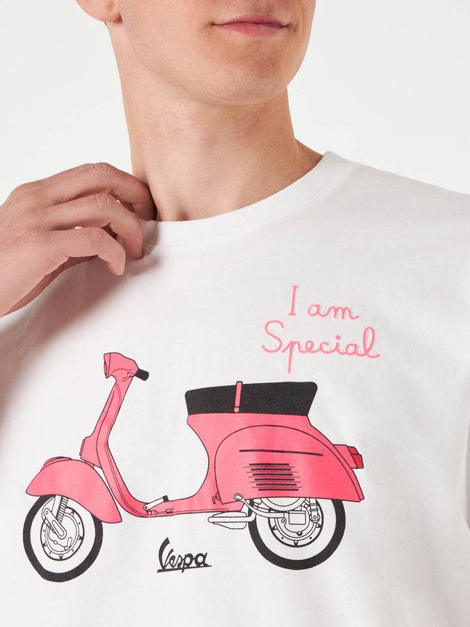 Mc2 Saint Barth T-shirt Da Uomo In Cotone Con Stampa Vespa | EDIZIONE SPECIALE VESPA®